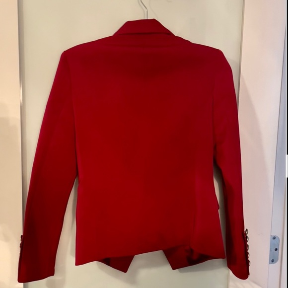 🎀LOVE LABELS 🎀ICONIC DBL BREASTED BLAZER 💫 WINE ✨ SIZE L - Picture 3 of 6